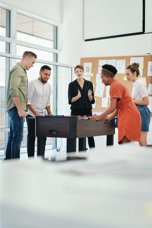 Capawra Team Playing in office